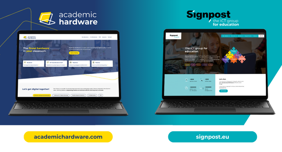 Vernieuwde websites van Signpost en Academic Hardware.